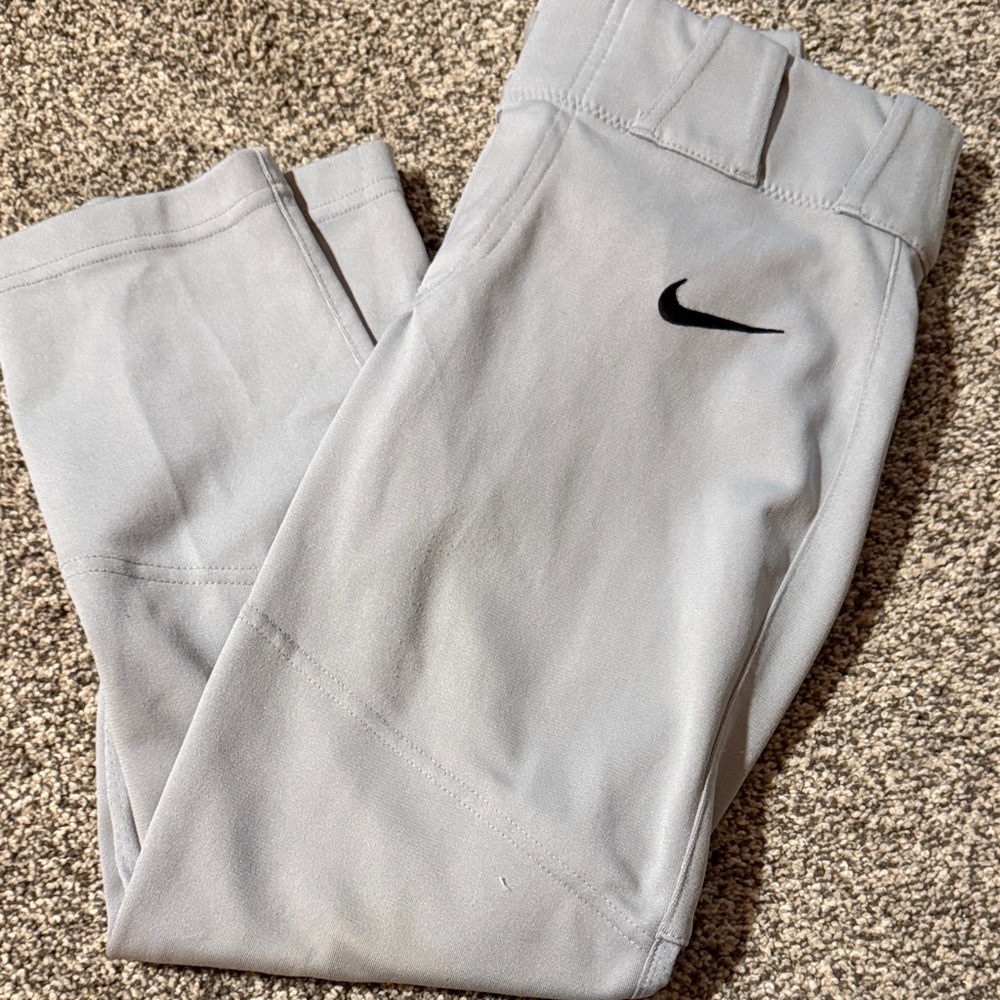 Nike Light Gray Kids baseball pants